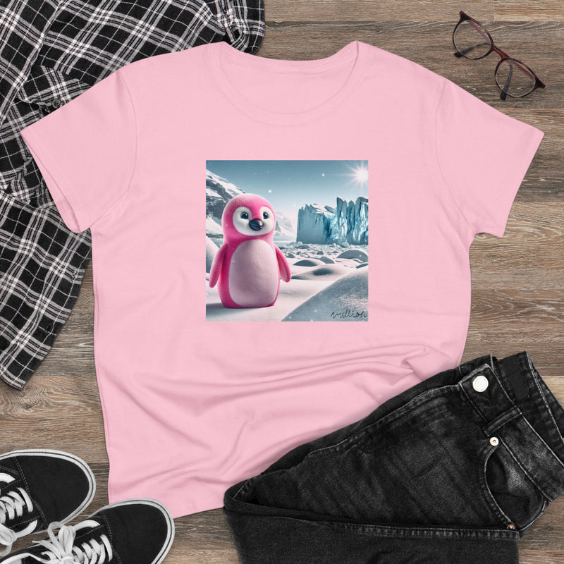 Pink Penguin Women's Midweight Cotton Tee