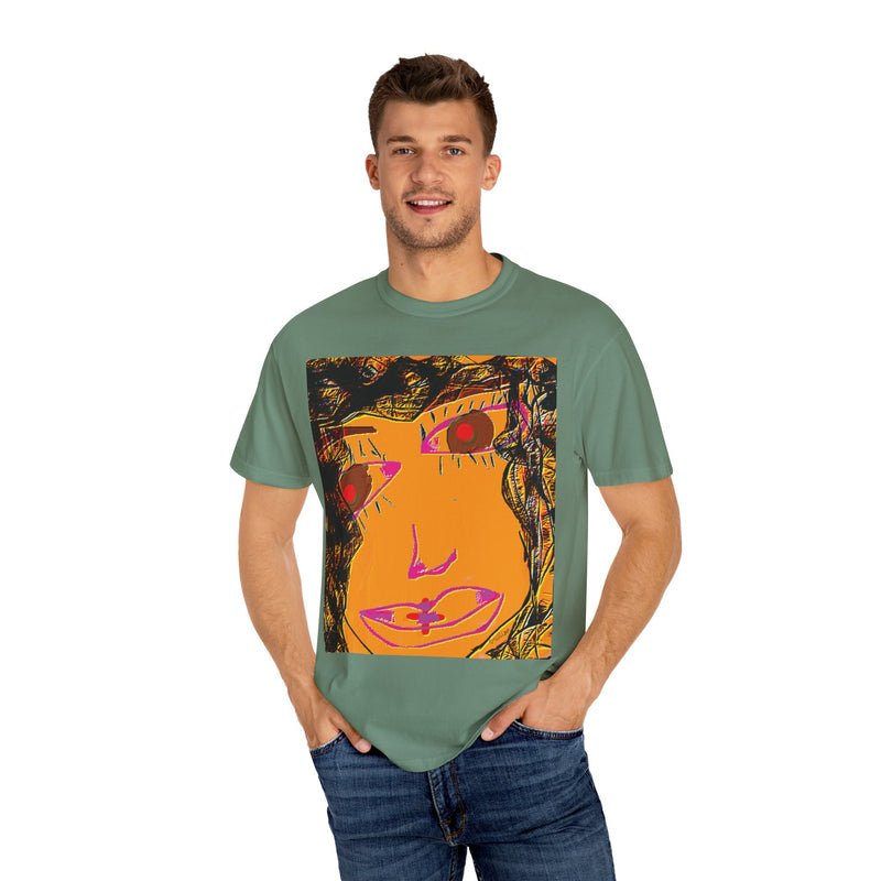 Face Graphic Unisex Garment-Dyed T-shirt