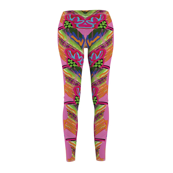 Abstract Frenzy Print Women's Cut & Sew Casual Leggings (AOP)