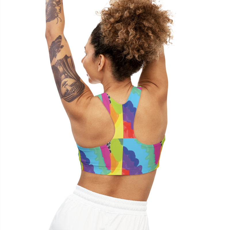 Color Art Seamless Sports Bra (AOP)