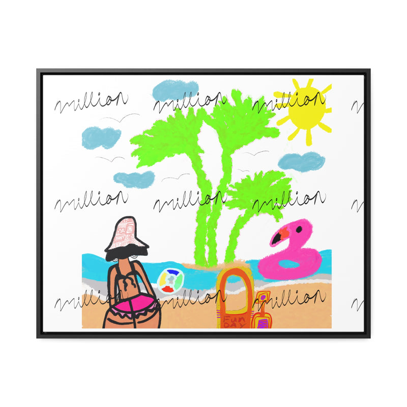 Fun Beach Day Gallery Canvas Wraps, Horizontal Frame