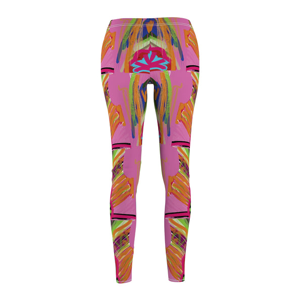 Abstract Frenzy Print Women's Cut & Sew Casual Leggings (AOP)