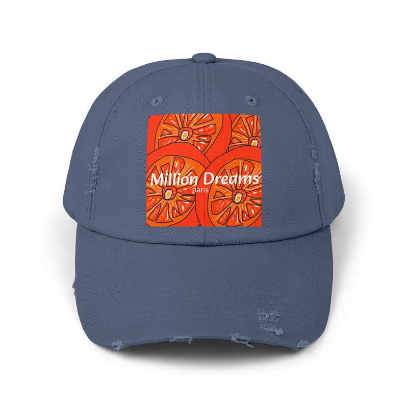 Tangie Orange Unisex Distressed Cap