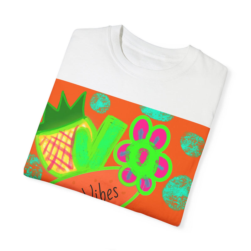 Neon Beach Vibes Unisex Garment-Dyed T-shirt