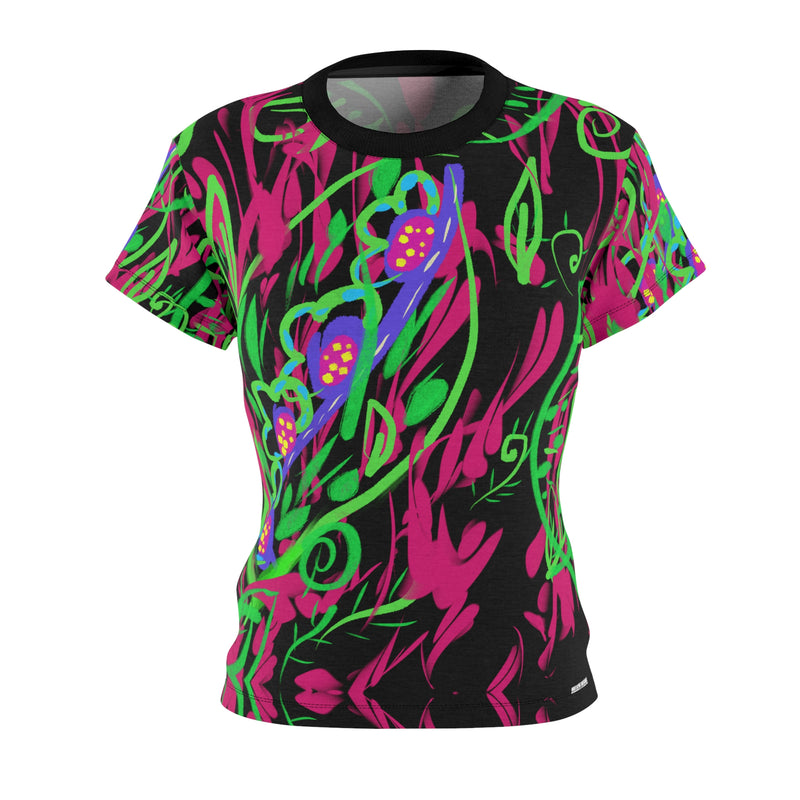 Leafs Neon Women's Cut & Sew Tee (AOP)