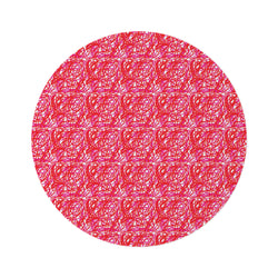 Pink Red Swirly Round Rug