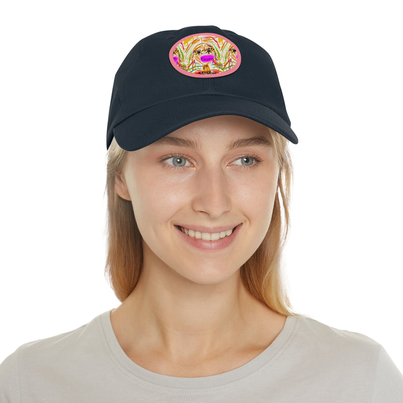 Gum Hat with Leather Patch (Round)