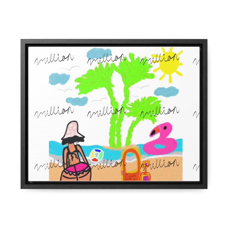 Fun Beach Day Gallery Canvas Wraps, Horizontal Frame