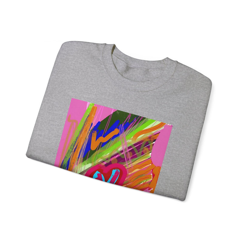 Abstract Frenzy Print Unisex Heavy Blend™ Crewneck Sweatshirt