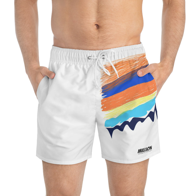 Color Sketch Lines Swim Trunks (AOP)