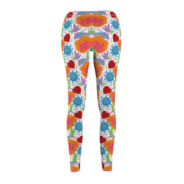 Paint Garden2 Women's Cut & Sew Casual Leggings (AOP)