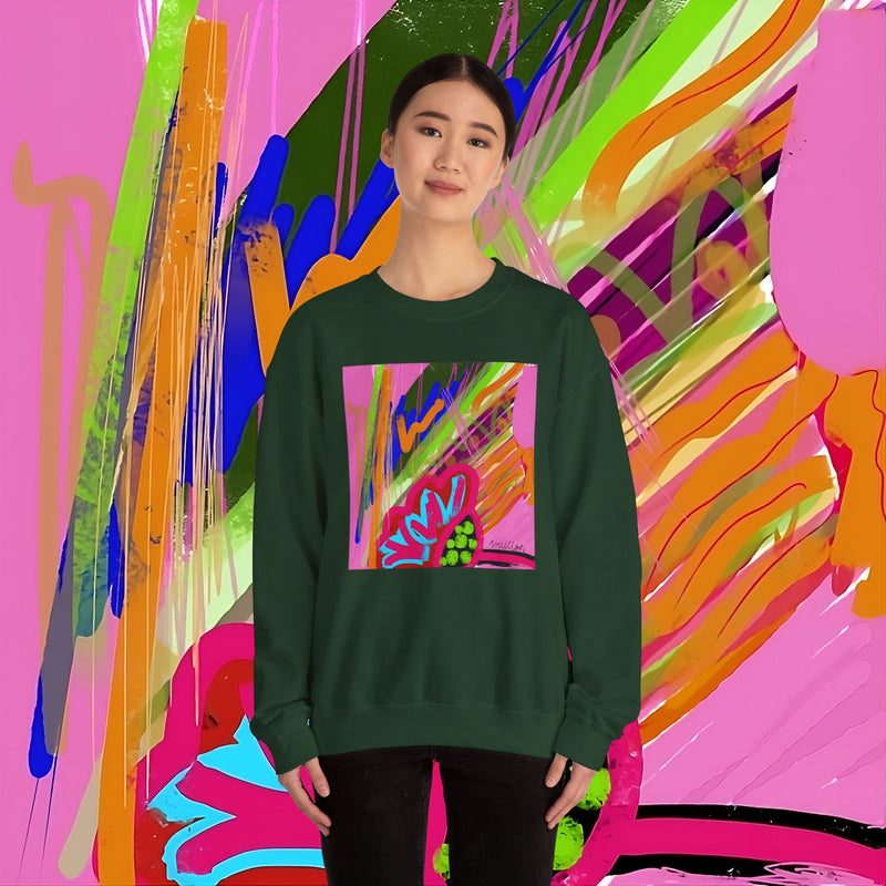 Abstract Frenzy Print Unisex Heavy Blend™ Crewneck Sweatshirt