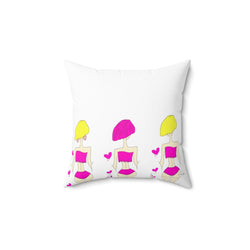 Curvy Body Spun Polyester Square Pillow