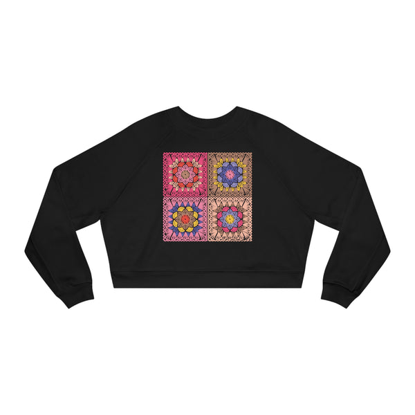 Embroidery Women's Cropped Fleece Pullover