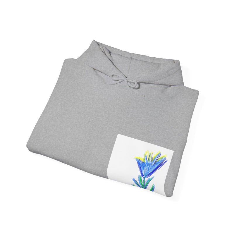 Blue Flower Unisex Heavy Blend™  Hooded Sweatshirt