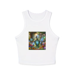 Glowing In The Garden Women's Micro Rib Racer Tank Top