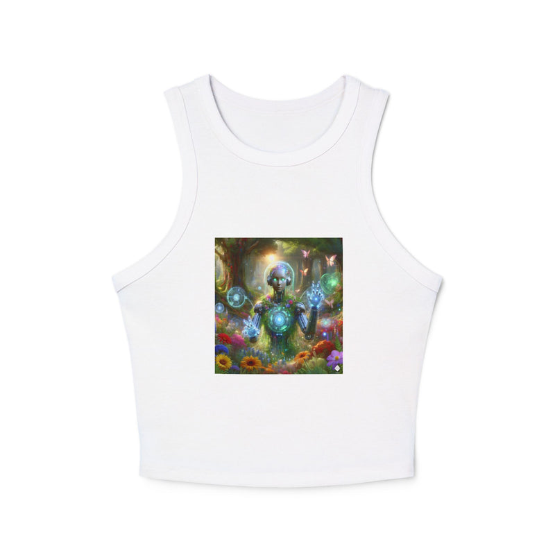 Glowing In The Garden Women's Micro Rib Racer Tank Top