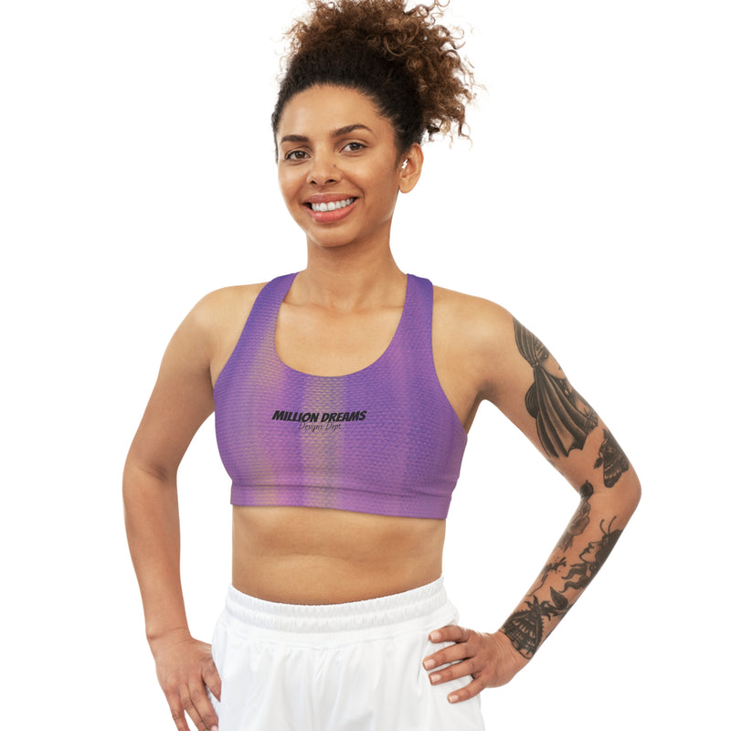 Sketch Print Seamless Sports Bra (AOP)