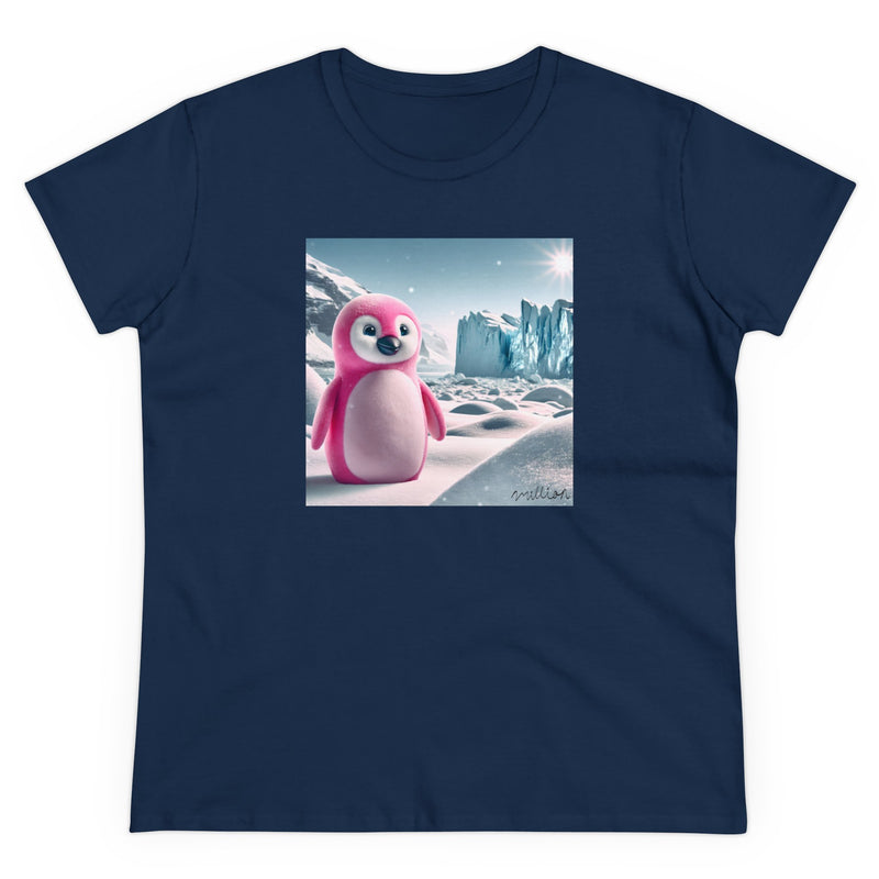 Pink Penguin Women's Midweight Cotton Tee