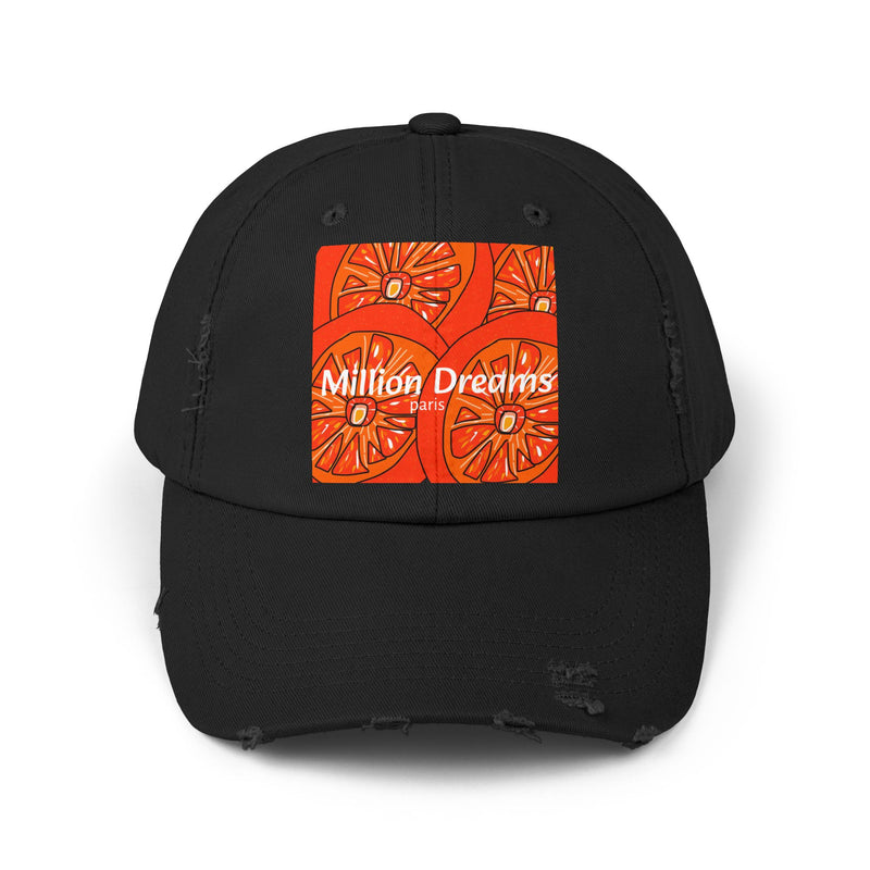 Tangie Orange Unisex Distressed Cap