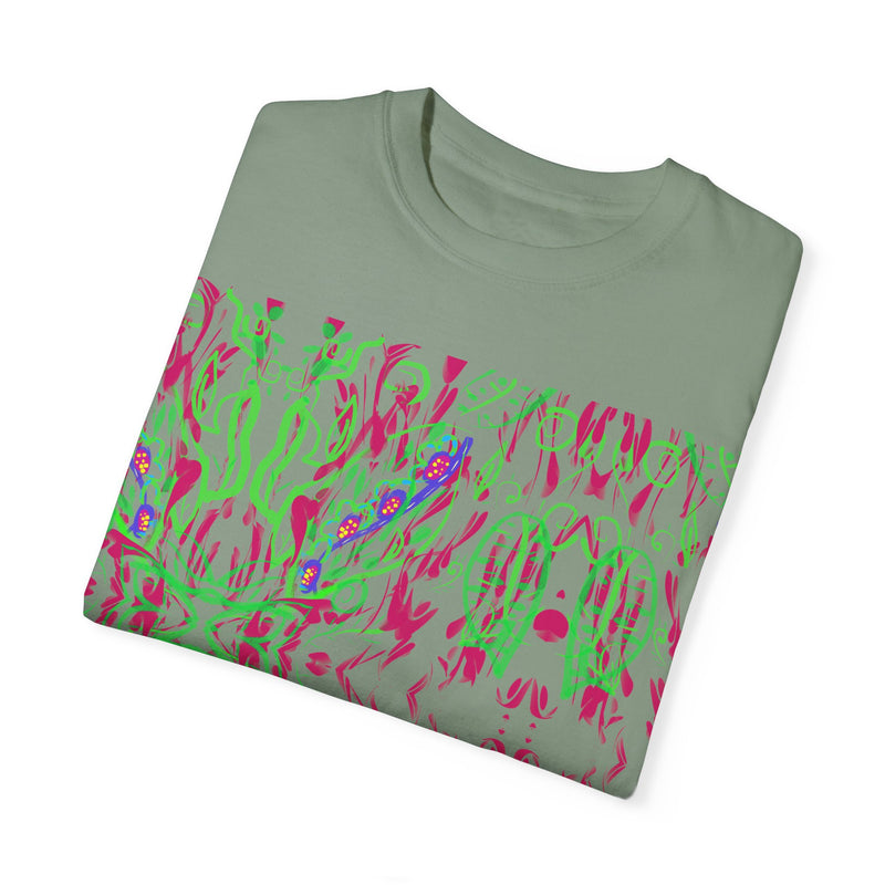 Leafs Neon Unisex Garment-Dyed T-shirt