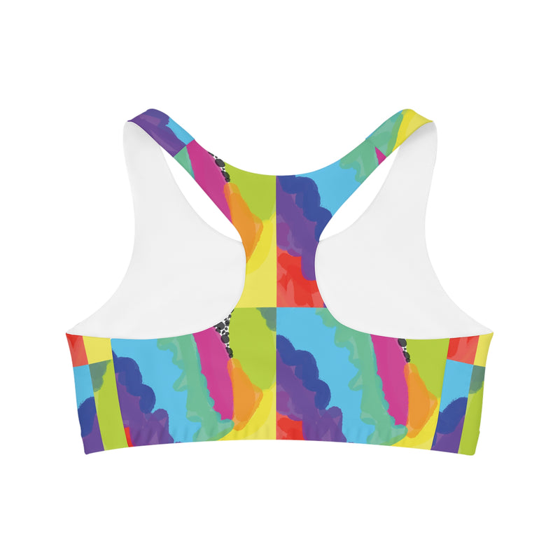 Color Art Seamless Sports Bra (AOP)