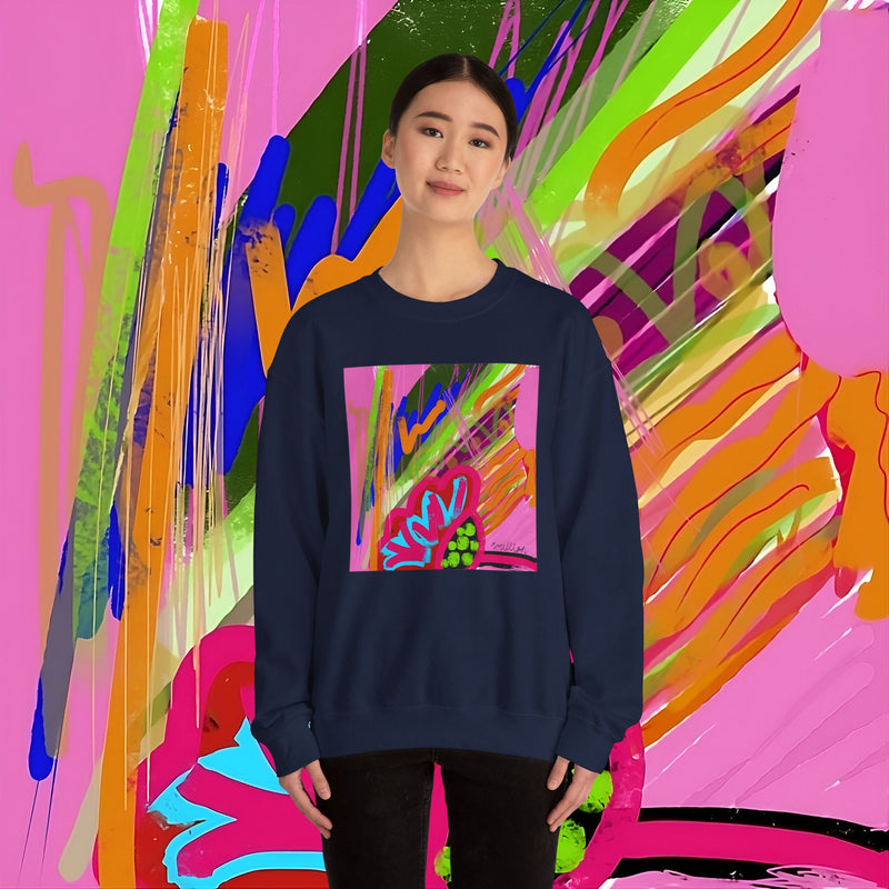 Abstract Frenzy Print Unisex Heavy Blend™ Crewneck Sweatshirt