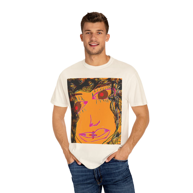 Face Graphic Unisex Garment-Dyed T-shirt