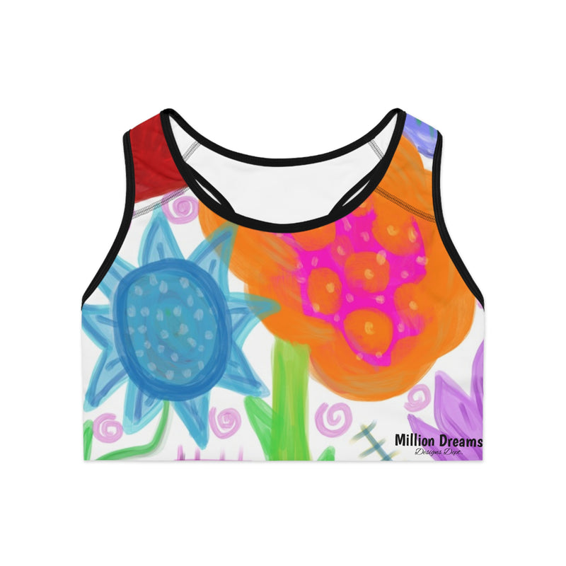 Paint Garden Sports Bra (AOP)