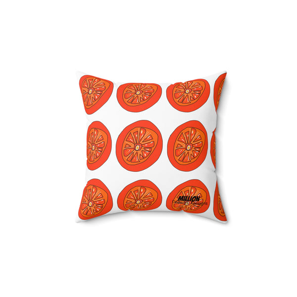 Tangie Orange Spun Polyester Square Pillow