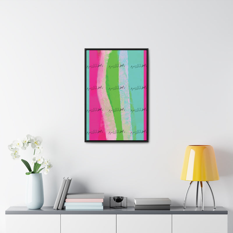 Pretty Neon Gallery Canvas Wraps, Vertical Frame