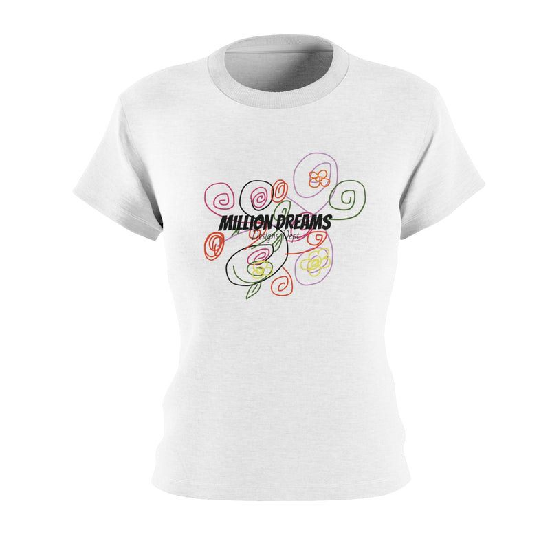 FLoral Lines  Women's Cut & Sew Tee (AOP)