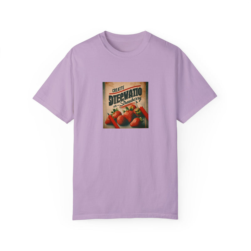 Strawberry Design Unisex Garment-Dyed T-shirt