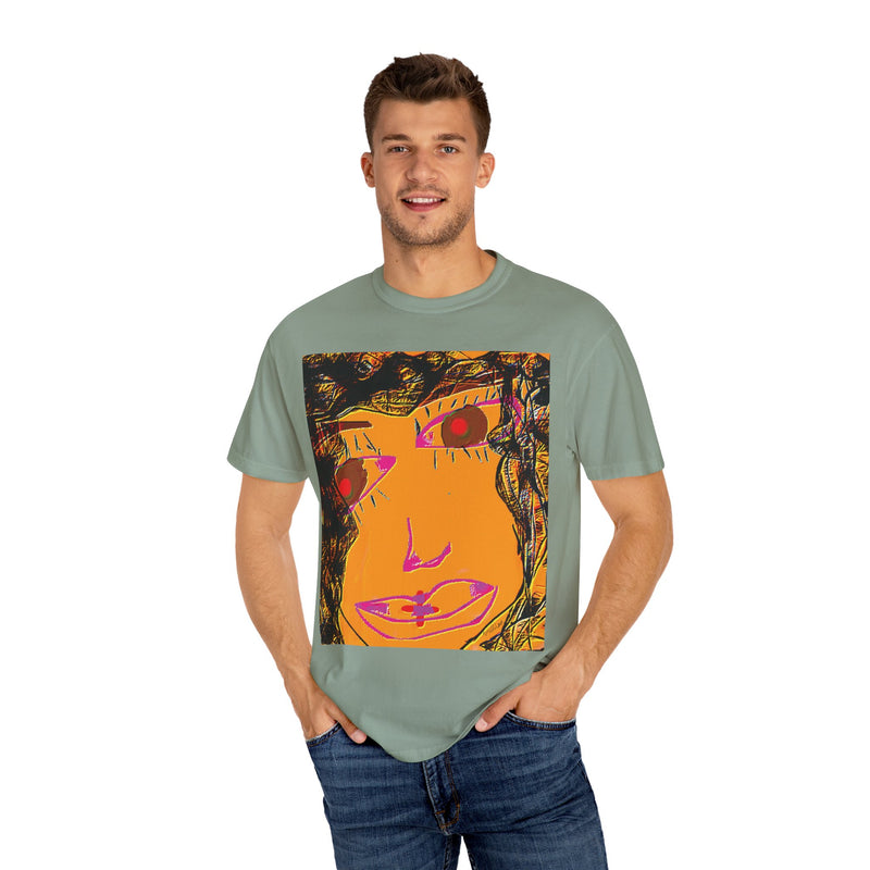 Face Graphic Unisex Garment-Dyed T-shirt