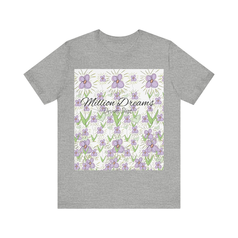 Lavender flowers Jersey  Short Sleeve Tee