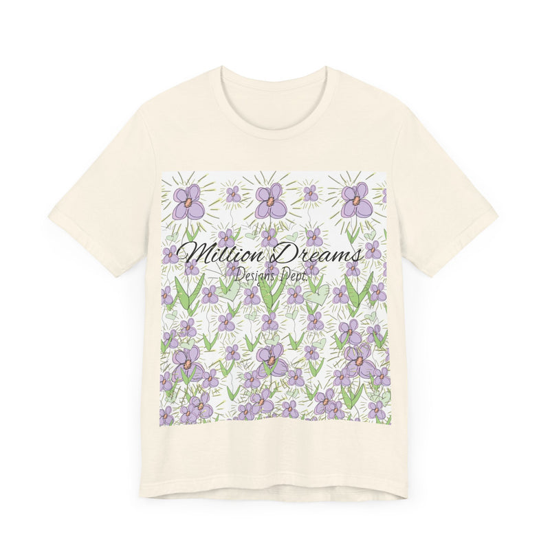 Lavender flowers Jersey  Short Sleeve Tee