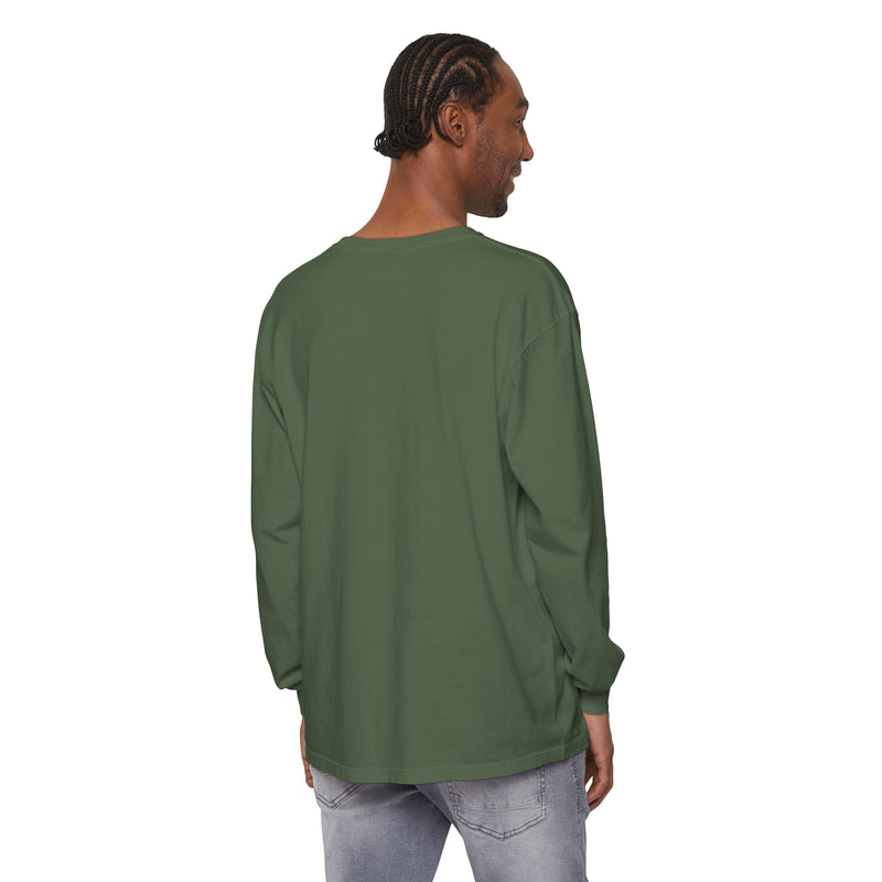 Diff Color Leafs Unisex Garment-dyed Long Sleeve T-Shirt