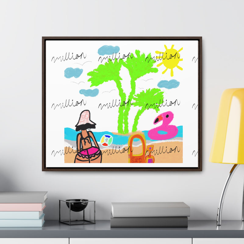 Fun Beach Day Gallery Canvas Wraps, Horizontal Frame