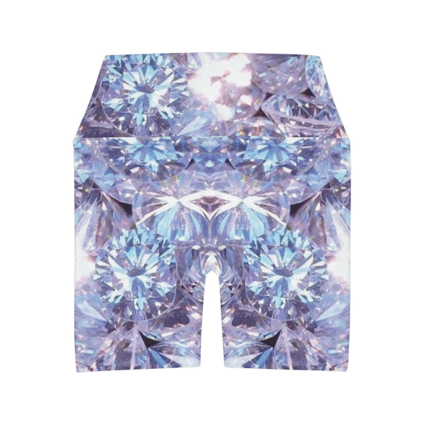 Shine Bright Like A Diamond High Waisted Yoga Shorts (AOP)