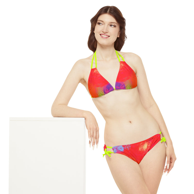 Floral Breeze Strappy Bikini Set (AOP)