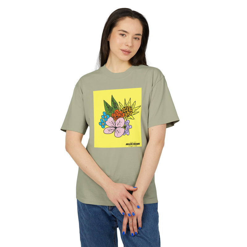 Yellow Flora Unisex Heavy Faded Tee