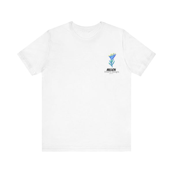 Blue Flower Unisex Jersey Short Sleeve Tee