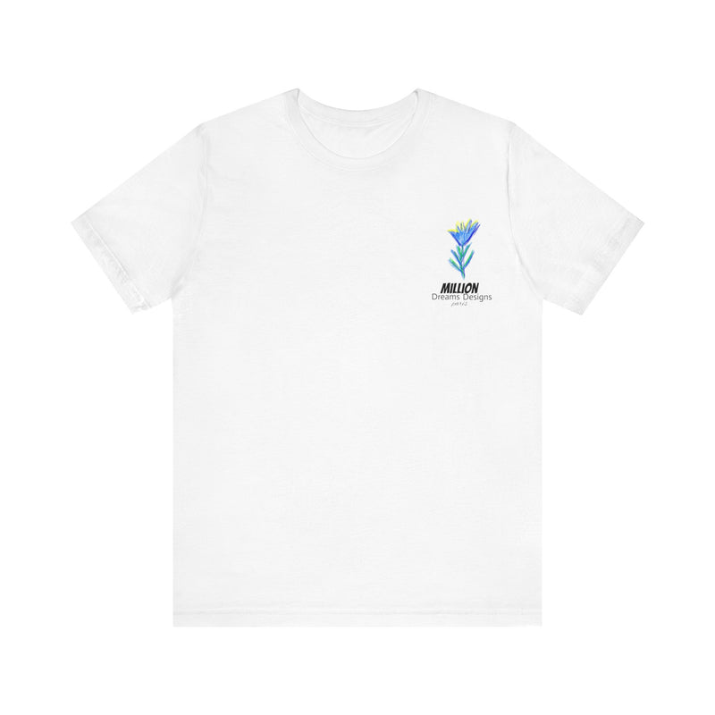 Blue Flower Unisex Jersey Short Sleeve Tee