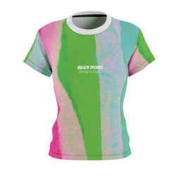 Pretty Neon Lines   Women's Cut & Sew Tee (AOP)