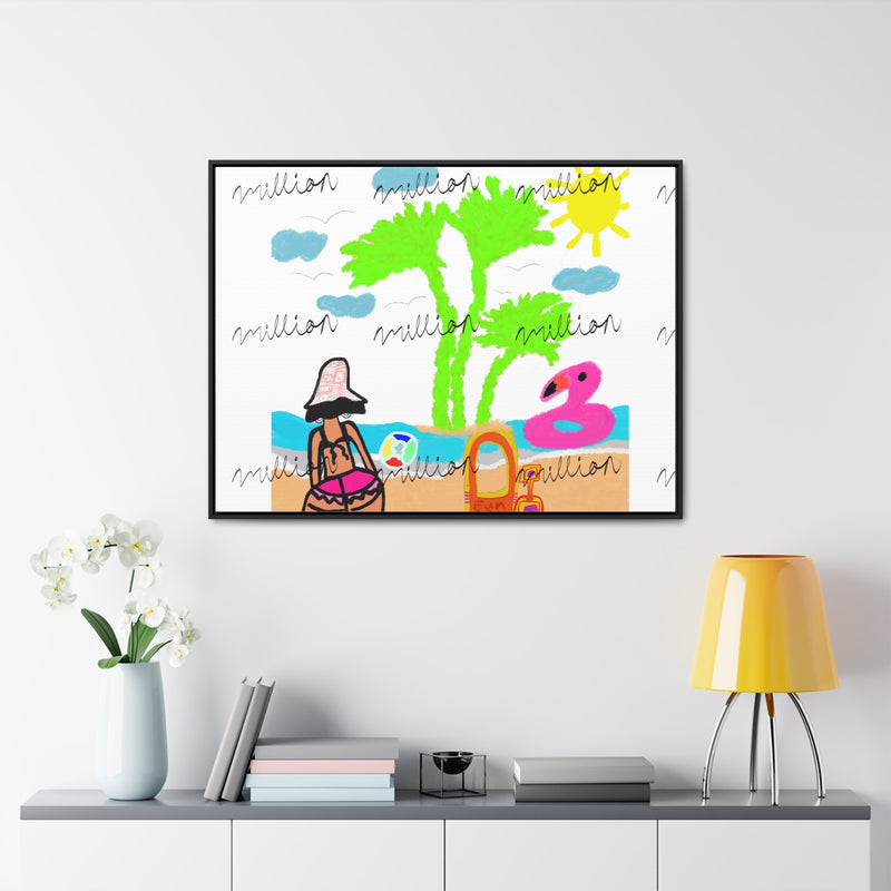 Fun Beach Day Gallery Canvas Wraps, Horizontal Frame