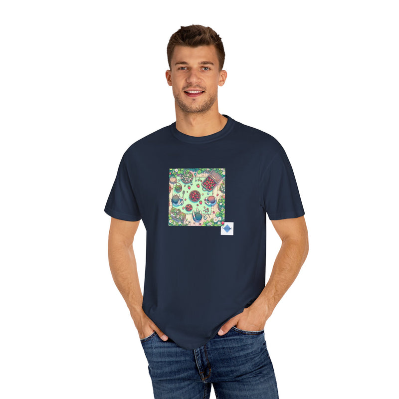 Strawberry Garden Unisex Garment-Dyed T-shirt