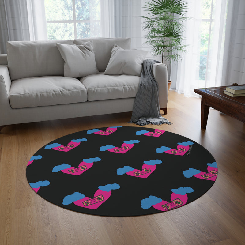 Success Is Inevitable Heart Round Rug