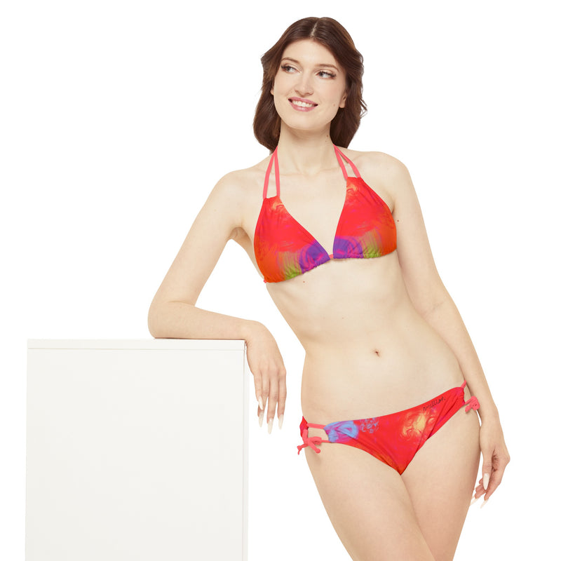 Floral Breeze Strappy Bikini Set (AOP)