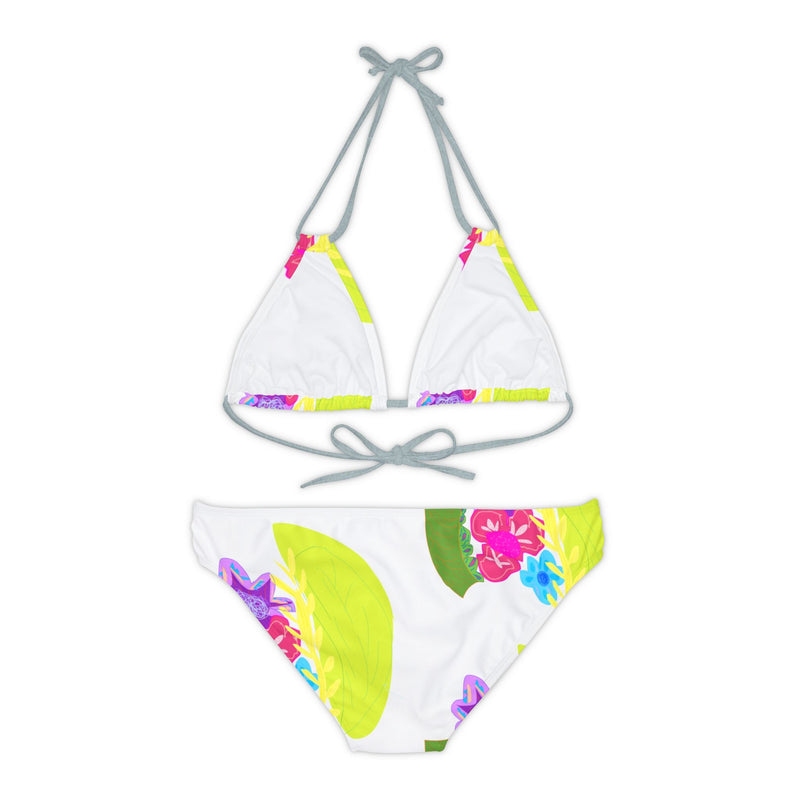 Neon Plants Strappy Bikini Set (AOP)