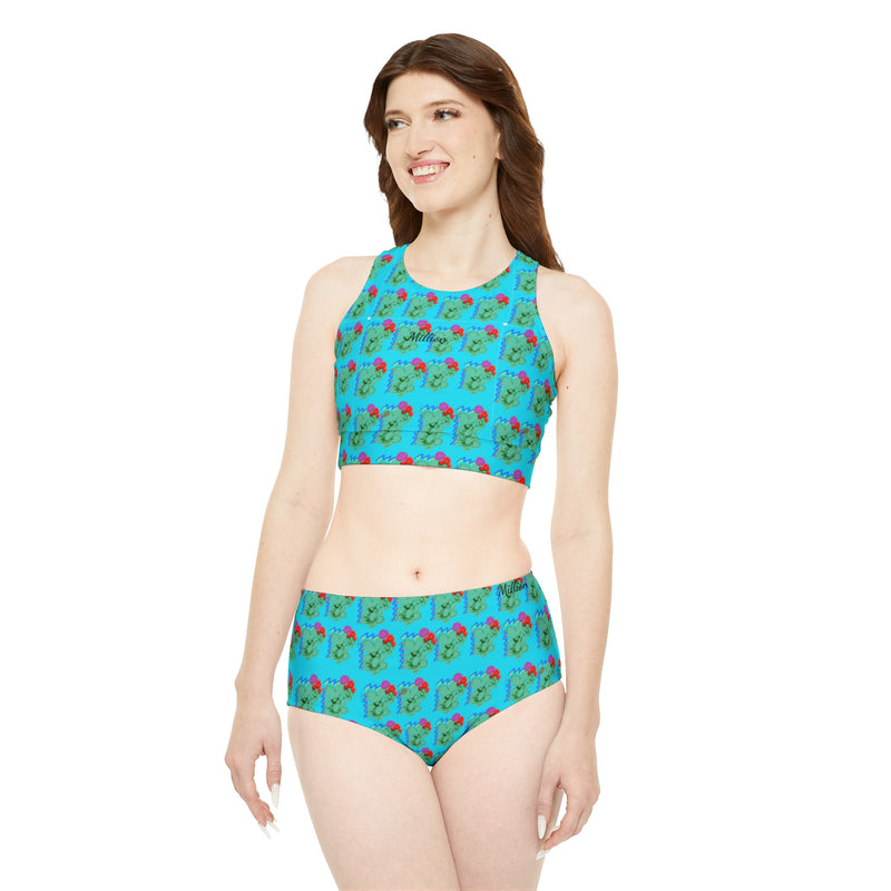 Tropical Sporty Bikini Set (AOP)